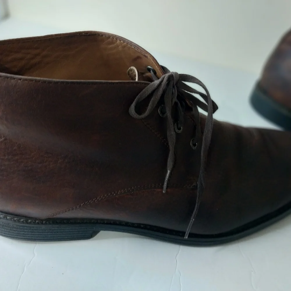 Johnston &Murphi 11M Waterproof Men's Dark Brown Handmade Leather Boots - Picture 7 of 14